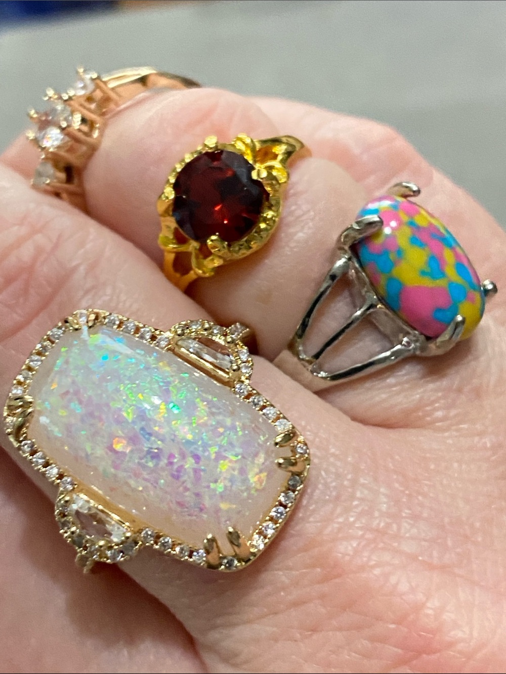 Gold & Silver Tone Statement Rings - Picture 4 of 8